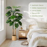 Garvee Plante artificielle 152 cm avec pot décoratif, branches ajustables et feuilles réalistes, décoration intérieure pour maison et bureau