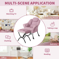 Fauteuil de lecture ergonomique Garvee Lazy Chair avec repose-pieds, pliable, revêtement en coton PP, housse lavable, design moderne, idéal pour les petits espaces.