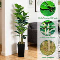 Arbre artificiel d'intérieur Garvee de 1,5 m, design réaliste, sans entretien, idéal pour la maison et le bureau, écologique