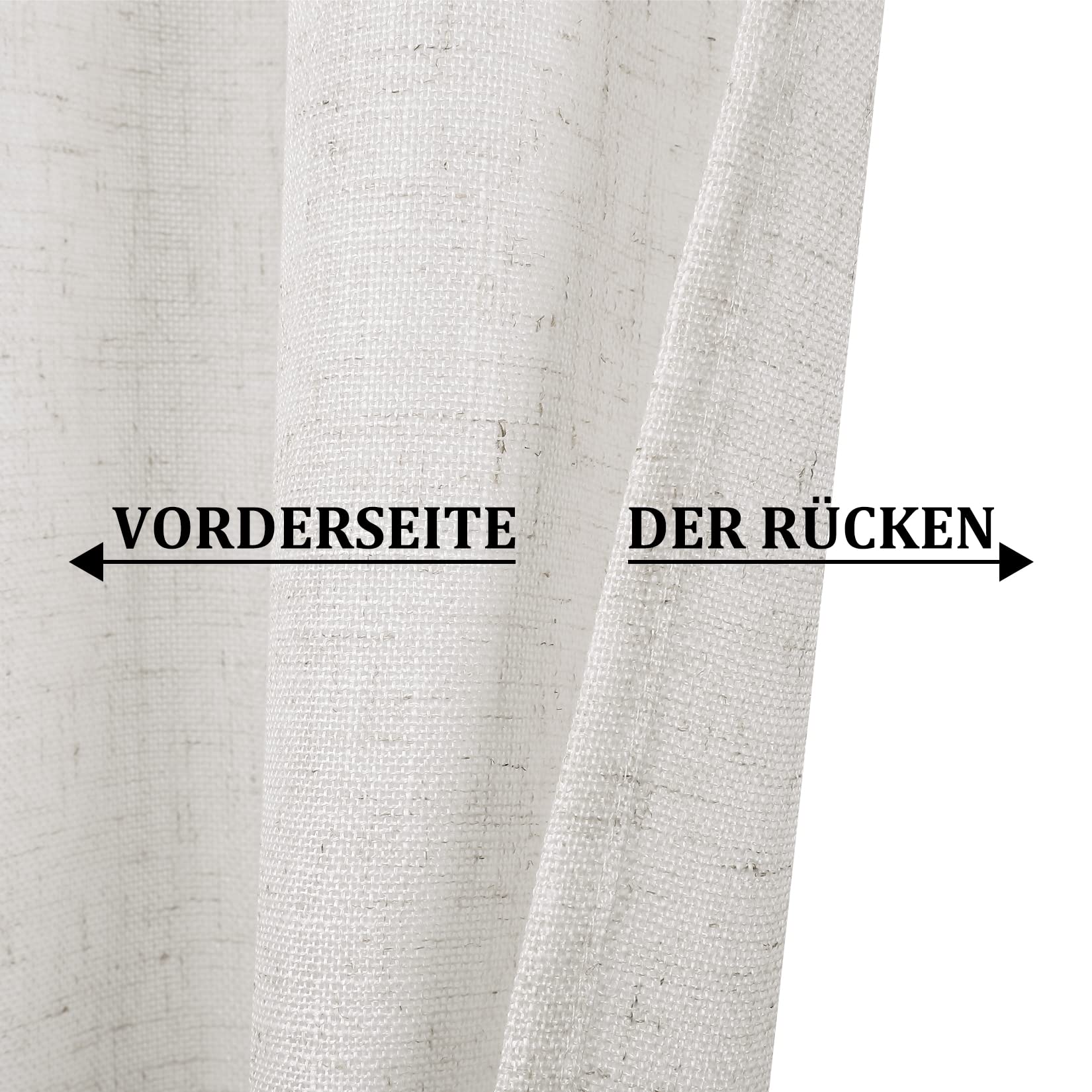Rideau court patchwork Garvee Vitrage avec boutons décoratifs, semi-transparent, beige, 132 x 38 cm, pour cuisine