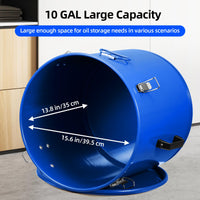 Réservoir d'huile pour friteuse Garvee 1 gallons en acier au carbone antirouille avec clips de couvercle et sac filtrant pour cuisines de restaurant 13,8 po x 15,6 po
