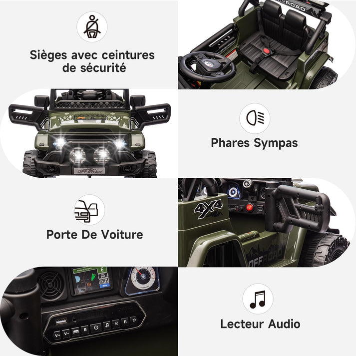 Voiture électrique enfant avec télécommande parentale