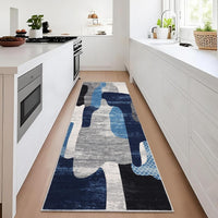 Tapis de salon Garvee moderne à motifs abstraits, poils courts, antidérapant, lavable, doux et léger, pour chambre et bureau, 60 x 230 cm