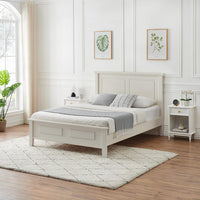 Ensemble de 2 tables de chevet Garvee blanches en bois avec tiroir et étagère pour chambre et salon, compactes et pratiques