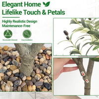 Arbre artificiel Garvee de 1,5 m (5 pi) pour intérieur, réaliste, facile à nettoyer, matériau de haute qualité, décoratif et polyvalent pour la maison et le bureau, vert.