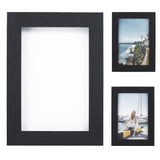 Garvee lot de 9 cadres photo collage noirs, format 10 × 15 cm, MDF et verre clair, décor moderne pour salon et bureau