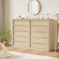 Commode Garvee à 5 tiroirs, style moderne en bois, offrant un grand espace de rangement pour la chambre et le salon, 75 cm (L) x 40 cm (P) x 110 cm (H)