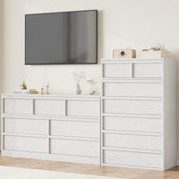 Commode Garvee à 7 tiroirs offrant un grand espace de rangement pour la chambre et le salon, hauteur 117 cm, bois robuste, design moderne