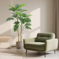 Plante artificielle Monstera Garvee, support stable réglable en polyester de 1,5 m, pour salon ou bureau, verte