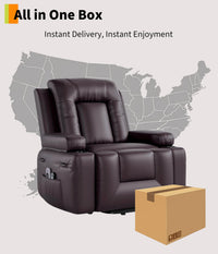 Fauteuil releveur électrique Garvee avec fonction chauffante et massante pour seniors, 98 x 95 x 103 cm, revêtement en cuir PU noir