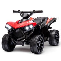 Garvee Quad électrique 6 V pour enfant avec LED, musique et conduite sécurisée, rouge, dès 3 ans