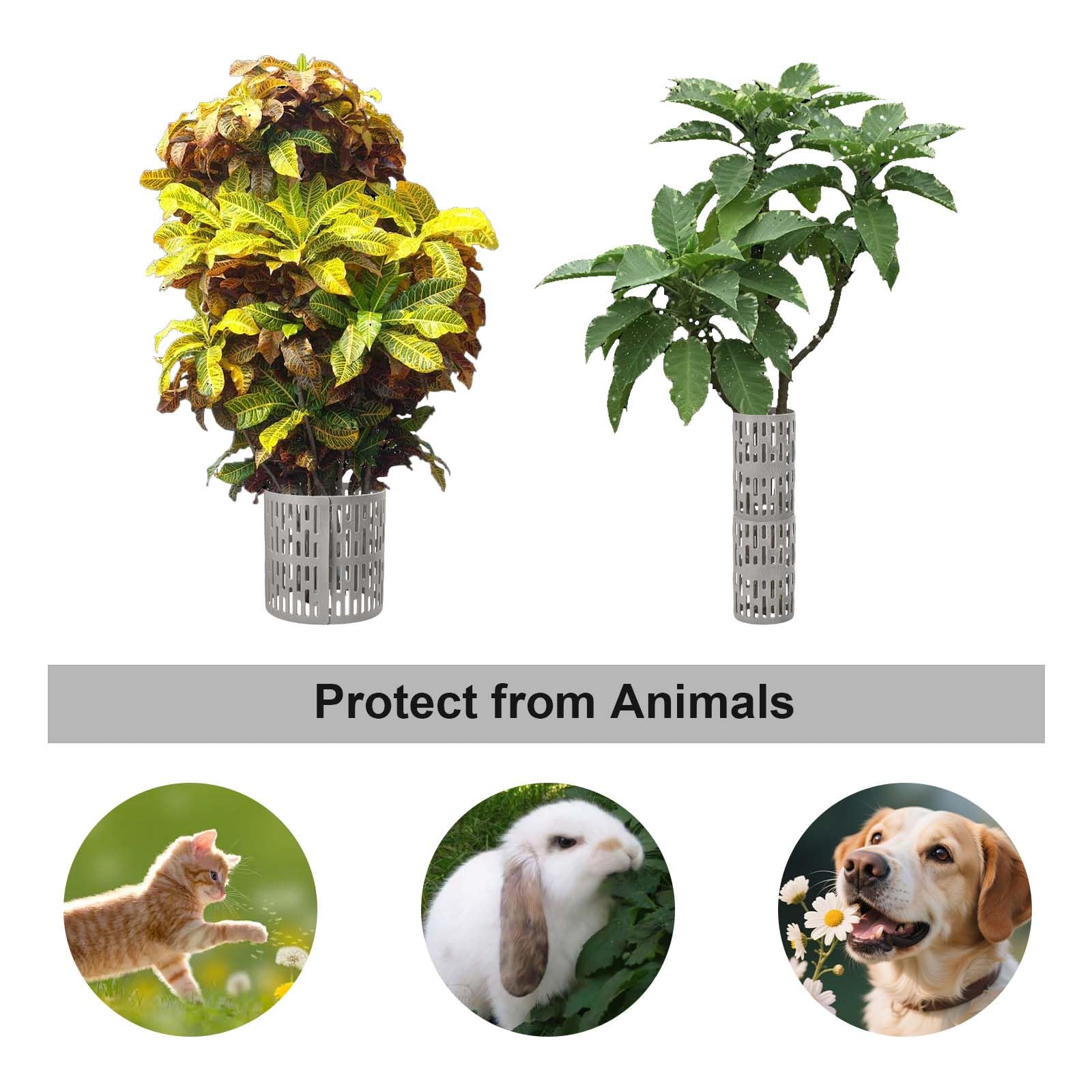 Protections d'arbres Garvee, lot de 10, grilles de protection en plastique pour troncs d'arbres, PVC résistant aux intempéries, respirant, sans danger pour l'entretien des jardins et des espaces verts.