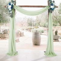 Arche de mariage Garvee, rideau en mousseline et tulle transparent 70x550cm, gris et vert, décoration de mariage