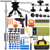 Kit de débosselage sans peinture Garvee 2 en 1, outil de débosselage en acier inoxydable pour réparation automobile, bricolage, polyvalent, noir