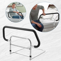 Garvee Aide au lit pour personnes âgées avec barrière de sécurité en acier au carbone, 74,5 × 56 × 49,5 cm, Noir