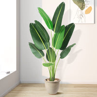 Garvee Oiseau de Paradis Artificiel 152 cm, 10 Troncs Ajustables, Plante Réaliste avec Pot Stable, Intérieur et Extérieur