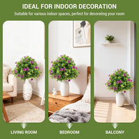 Garvee Lot de 2 arbres artificiels d'intérieur de 60 cm, réalistes, sans entretien, pour la maison, le bureau, les mariages, les fêtes, verts et polyvalents