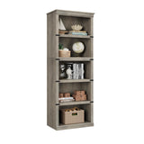Garvee bibliothèque haute 62 × 32 × 171 cm, 5 niveaux ouverts en MDF, finition grise - Gris