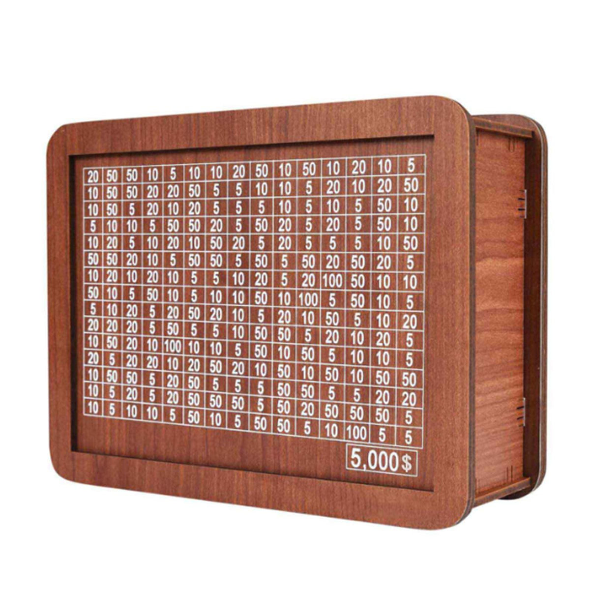 Boîte à monnaie Garvee avec feutre et compteur de pièces, étui en bois et verre pour enfants, 20 x 14,5 x 7,6 cm, durable et réutilisable