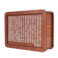 Boîte à monnaie Garvee avec feutre et compteur de pièces, étui en bois et verre pour enfants, 20 x 14,5 x 7,6 cm, durable et réutilisable
