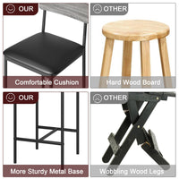 GARVEE Ensemble cuisine compact avec chaise haute et table pour bar, petits espaces, gain de place, durable, facile à nettoyer