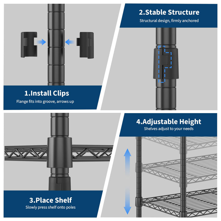 Étapes montage structure modulable placard portable