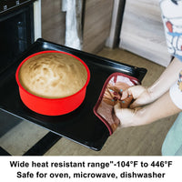 Moule à gâteau en silicone Garvee (2 pièces), rond de 15 cm, rouge | Antiadhésif et démoulage facile | Réutilisable pour les fêtes et la pâtisserie