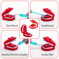 Garvee Jouet de dentiste - Coffret de docteur pour enfants - 20 pièces - Outils réalistes en plastique - Jeu de rôle pour la classe préscolaire