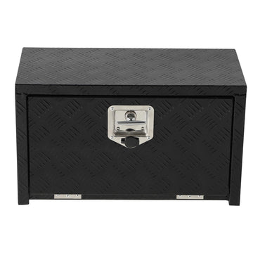 Garvee Coffre sous châssis en aluminium robuste 61 cm, rangement étanche noir pour pick-up, camion et remorque, idéal benne et utilitaire
