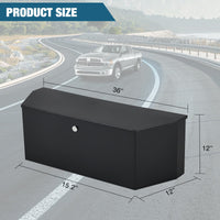 Coffre à outils Garvee en aluminium avec tôle larmée, robuste et léger, résistant aux intempéries, ressorts à gaz, noir, 91 cm (36 po) pour camionnettes et camions