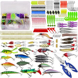 Coffret de pêche Garvee 301 pièces avec appâts, hameçons et coupe-fil pour la pêche au bar, à la truite et au saumon.