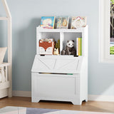 Bibliothèque pour enfants Garvee avec rangement pour jouets, 2 niveaux, en bois, robuste, résistante aux rayures et à l'eau, pour salles de jeux et chambres d'enfants