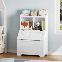 Bibliothèque pour enfants Garvee avec rangement pour jouets, 2 niveaux, en bois, robuste, résistante aux rayures et à l'eau, pour salles de jeux et chambres d'enfants