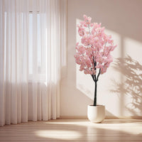 Arbre de cerisier artificiel Garvee de 150 cm avec fleurs roses pour la décoration de la maison, des mariages, des fêtes, du jardin et du bureau.