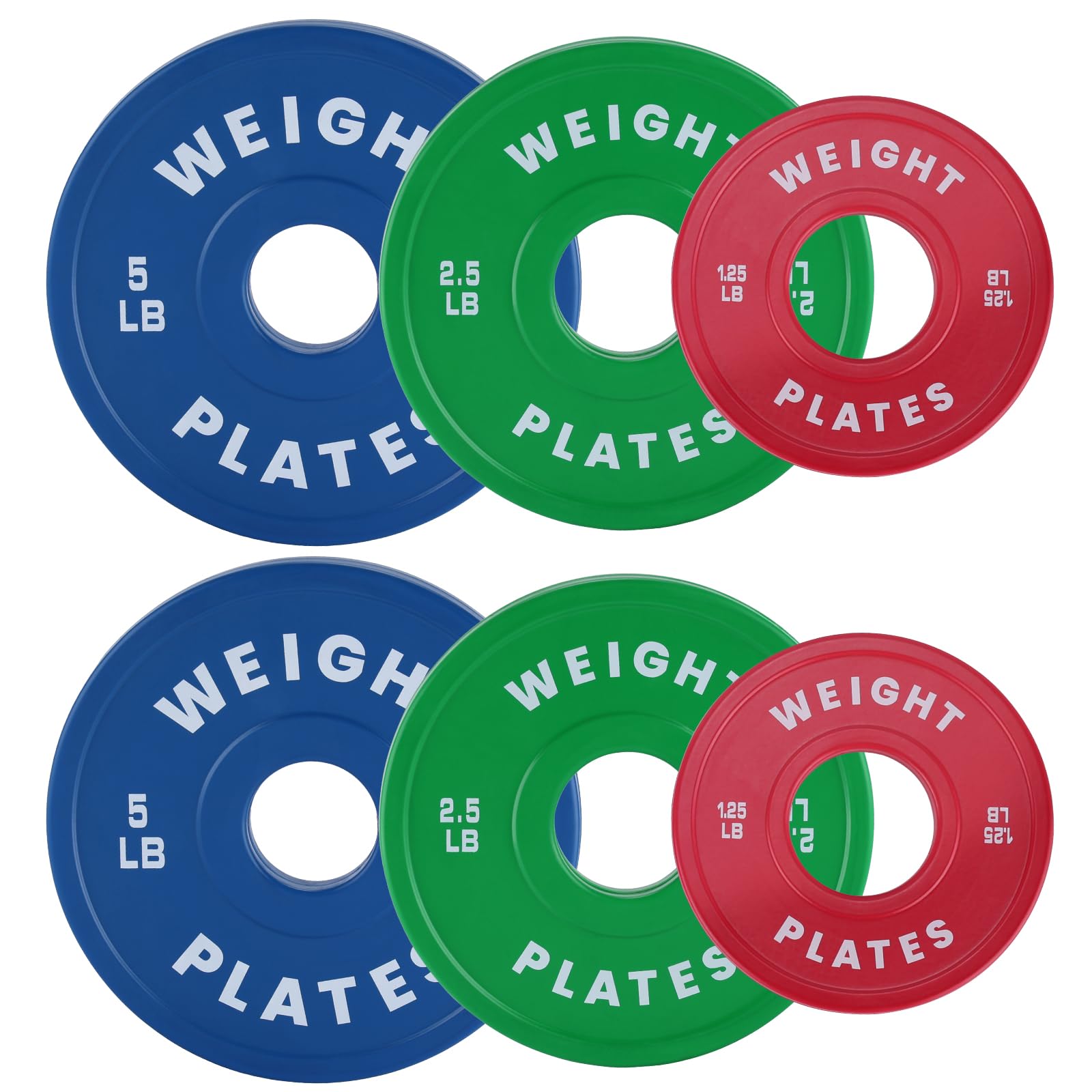Disques de musculation Garvee, poids en caoutchouc, trou de 5 cm, anneaux en acier absorbant les chocs, poids colorés pour musculation à domicile.