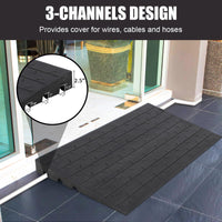 Garvee Rampe de trottoir en caoutchouc robuste 61 × 107 × 6,4 cm, hauteur 10,4 cm, pour allées, camions, bus et fauteuils roulants