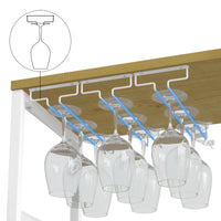 Meuble bar à vin Garvee, 3 niveaux avec casier à vin amovible pour cuisine et bar, 69 cm L x 35 cm P x 92 cm H, blanc, MDF robuste et fer