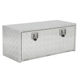 Garvee Coffre à outils 61cmen aluminium, coffre de rangement sous châssis, étanche, robuste, avec poignée en T, verrouillable, argent - 91,4×45,7×45,7cm & Argent