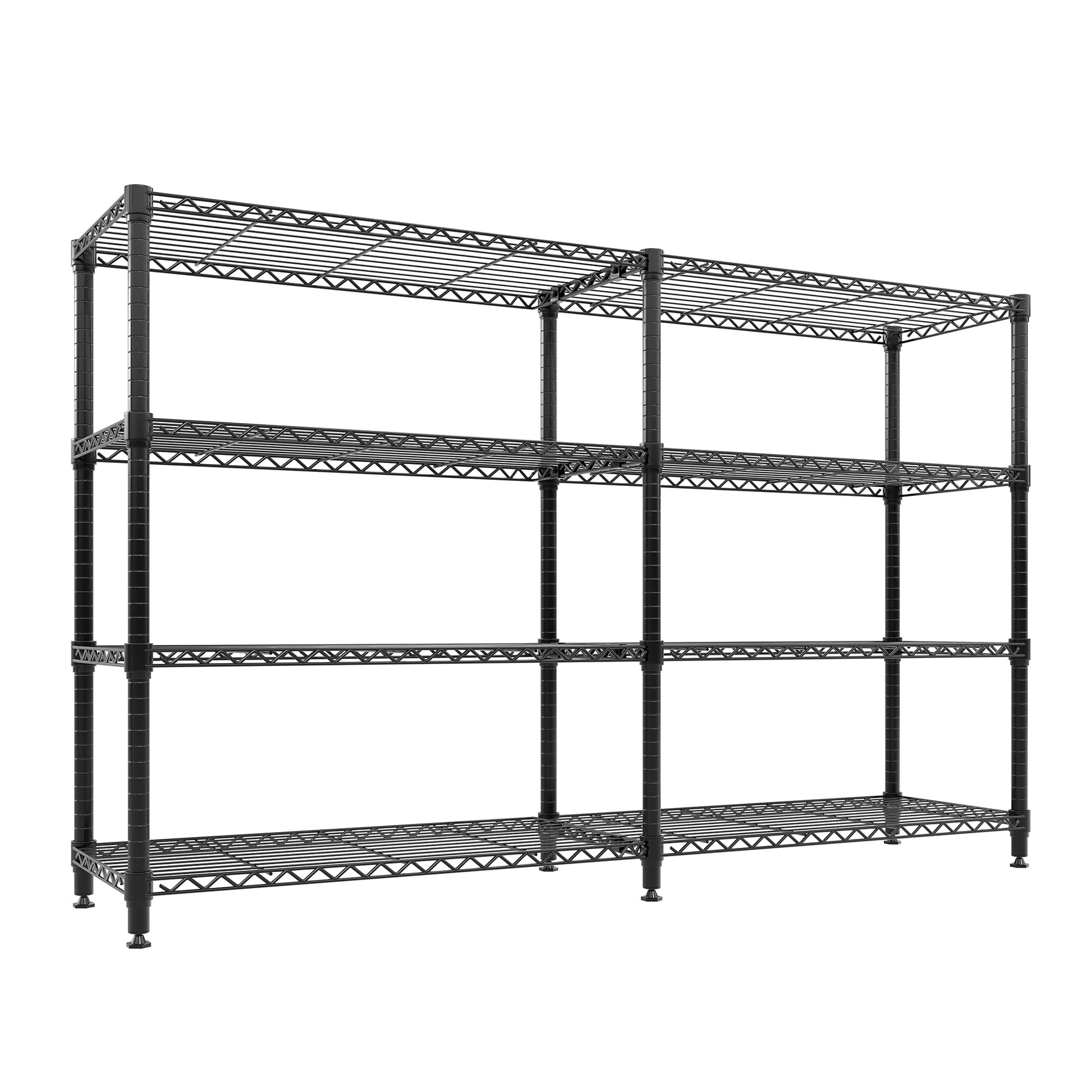 Garvee Étagère métallique en L, 4 niveaux réglables, hauteur 151 cm, capacité 601 kg, pour cuisine, bureau et garage