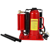 Garvee Cric bouteille hydraulique 12T, pneumatique et manuel, en fonte, pour voitures et camions, 9,8 à 49,5 cm, rouge