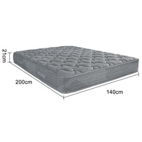 Garvee Matelas 140 x 200 cm, Ressorts Ensachés 7 Zones, Hauteur 21 cm, Confort H3, Mousse et Housse Microfibre, pour Enfants et Adultes