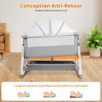 Lit bébé GARVEE, berceau bébé, lit cododo 4 en 1, lit de voyage pour enfants