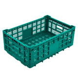 Garvee boîte à lait pliable 52 L, polypropylène robuste et empilable pour garage, cuisine et bureau, légère avec poignées - Vert