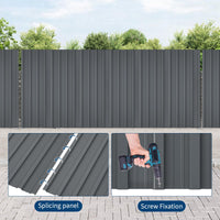 Tôles de toiture métalliques Garvee, 20 pièces, acier galvanisé, 0,25 mm, antirouille, imperméables, pour jardin et terrasse, 110 x 45 cm