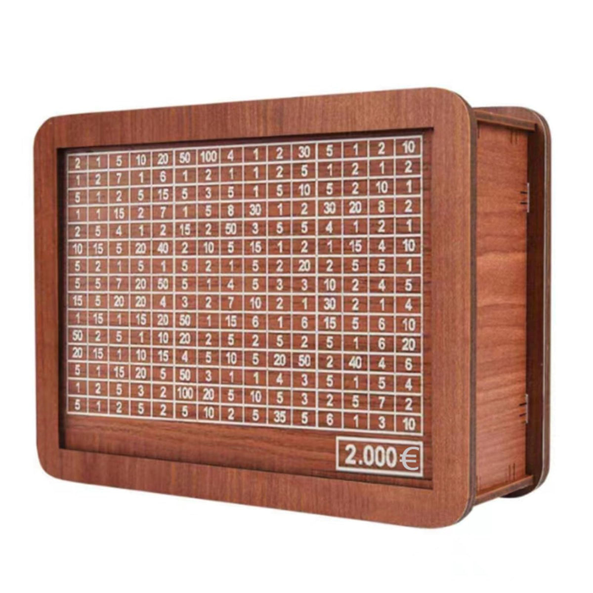 Boîte à monnaie Garvee avec feutre et compteur de pièces, étui en bois et verre pour enfants, 20 x 14,5 x 7,6 cm, durable et réutilisable