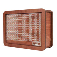 Boîte à monnaie Garvee avec feutre et compteur de pièces, étui en bois et verre pour enfants, 20 x 14,5 x 7,6 cm, durable et réutilisable