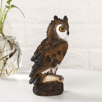 Garvee Hibou effaroucheur anti-oiseaux en plastique durable, statue décorative réaliste pour jardin extérieur, protection efficace contre les oiseaux.