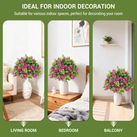Garvee Lot de 2 arbres artificiels de 61 cm, plantes réalistes et durables pour décoration intérieure et extérieure, vert