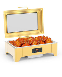 Ensemble professionnel Garvee Chafing Dish 9L en acier inoxydable, idéal pour les buffets, les traiteurs, les fêtes et les jours fériés.