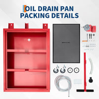 Bac de vidange d'huile Garvee 15 gallons à profil bas avec pompe, tuyau, acier, poignée pliable et roulettes pivotantes pour voiture, SUV, camion et atelier.
